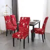 Housses de chaise PCS Simple maison Textile extensible Banquet fête housse imprimée chaise de noël