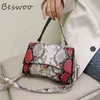 Ins 2021 Neue frauen Tasche Mode Euramerican Serpentine Luxus Designer Handtasche Große Kapazität Strukturierte Umhängetasche Umhängetasche G220607