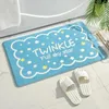 Sublimation doux tapis de sol petit texte frais fleurs tapis maison tapis d'entrée chambre toilette salle de bain porte absorbant antidérapant repose-pieds