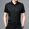 メンズカジュアルシャツメンズシルクシャツ2022夏の男性の花半袖男性花柄のシャツ人