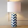 Modern Nordic Stripe Ceramic Table Lampor E27 Vardagsrum Sovrum Bedside Studie LED Dekorativa designljus