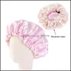 Beanie/Skl Caps Hats Hats Scarves Gloves Fashion Accessories Kids Girls Children Soft Satin Solid Color Slee Bonn Dtf