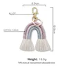 Chaves de arco -íris para mulheres boho titular de chaves artesanais Keyring Macrame Bag Charm Care Jóias penduradas Presentes 11 estilos para escolha