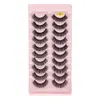 Hand Made Reusable Russian Strip False Eyelashes Extensions D Curved Multilayer Thick Curly Mink Fake Lashes Eyes Makeup Easy to Wear DHL