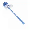 Cepillo de baño de doble cabezal con cepillo descalcificador lateral interior, cepillo de limpieza duradero con mango largo, HH22-76