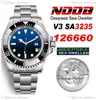 N V3 126660 Sea Cal. A3235 Automatic Mens Watch 44mm Black Ceramic Bezel D-Blue Dial 904L Steel Case And OysterSteel Bracelet Watches Super Edition Puretime