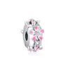 925 Argent Fit Pandora Charm 925 Bracelet Rose Meilleur Amour Donner à Vous Maman Couronne ensemble de breloques Pendentif DIY Fine Perles Bijoux