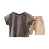 Summer newborn baby boy girls clothes outfit sets casual sports T-shirts shorts suits for toddler babies clothing thin cool sets G220509