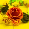 装飾的な花の花輪10/20/30/50PCS 4.5cmミニ人工花の枝PEフォームローズブーケ結婚式の誕生日パーティーDEY DIY VAL