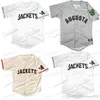 GlaMitNess Mens Augusta GreenJackets Jersey 2021 Nouveau Blanc Beige Gris Rouge Personnalisé N'importe quel Nom N'importe quel Nombre Chemises à Double Couture Maillots de Baseball