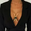 Partihandel 2022 Nytt Mode Sexig Bröstkedja Cross Body Chains Halsband för Kvinnor Grön Rhinestone Crystal Gems Silver Beach BH Bikini Smycken Sele Tillbehör