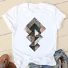 Vrouwen t-shirts ruimte casual tee schattige cartoon kleding lente zomer vrouwelijke abstracte dames met korte mouwen mode grafisch