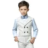 2 Pieces Striped Boy Formal Wear Suits Dinner Tuxedos Little Boys Kids For Wedding Party Evening Suit Birthday (Vest+Pants)