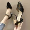 Sandales Joker à talons hauts pour femmes sur le lieu de travail, talons épais et chaussures pointues portables pour femmes avec une pédale. 220315