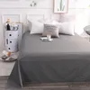 Egyptian Cotton Bed Sheet Flat Bedding Top Pure / Plain Colour Black White Gray Twin Full Queen King 220514