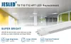 US Stock T8 LED 튜브 조명 4ft G13 Dural Row Clear Cover 프로스트 커버 5000K 28W Daylight White Garage Shop Office Lights