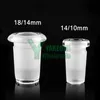 Glass Adapter 18mm 14mm to 10mm Female Male Hookahs Converter Reducer Smoking Accessory with Ground Joint for Beaker Bongs Straight Tubes Oil Dab Rigs