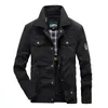 Plus size 7xl 8xl kurtka wojskowa mężczyźni Jakość bawełniana wiosna jesienna męskie kurtki multi kieszenie zwykłe płaszcze męskie chaquetas hombre 220728
