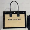 rive gauche tote bag in striped canvas and leather rive gauche bucket bag large beach handbags women tote shopping Purse Ladies Lu222T