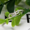 Cluster Rings Fashion Original 925 Silver Infinity Knot Ring Simple Bowtie For Women Wedding Engagement Pan Drop Wholesale Edwi22