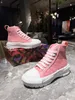 2023 Designer Squad Sneaker Boots Fashion Beaubourg But But Calfskin Chunky Martin Winter Ladies Silk Cowhide Platforma Platforma High Sneakers