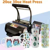 USA Warehouse Sublimation Machine Heat Press for 20oz/30oz Straight skinny tumbler Hot Printing Digital Baking Cup in Bulk Wholesale Z11