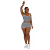 Kvinnors spårningsdräkter kort set kvinnor gym fitness set spaghettir rems topps shorts outfits sport bär två cyda yoga setwomen's