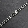 Kedjor 7,0 mm Bredd Solid Pure Titanium Curb Chain Link Halsband Herr Hip Hop tjocka kedjor