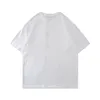 2022 E 5A Uomo Uomo Designer T-shirt Design T-shirt 100% puro cotone laminato Stampa Manica corta High Street Allentato Oversize Casual T-shirt Top per Uomo Donna Bianco 2