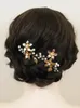 Headpieces Rhinestones Brudhårstift blommor Kvinnor Prom Party smycken bröllopstillbehör för gäst 2st clipsheadpieces