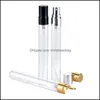 10mlのアルミニウムガラス当たりの噴霧器のボトル旅行の携帯用スプレー空の洗練された化粧品容器のサンプルバイアルDBCドロップデリバリー2021 Essenti