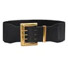 Belts Men S Belt Wide Waist Elastic Fashion Wild Women's Band Dress Buckle Waistband Stretch Sour PeachBelts Smal22