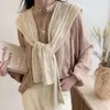 Summer Small Shawl Women's Thin Section Knitted Crochet Hollow Outside with Fashion Fake Collar with Skirt Sunscreen Scarf