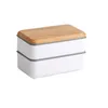 Dinnerware Desenwars Caixa de fivela elástica Bento Caixa de armazenamento de camada dupla de camada dupla Microwavable Portable Picnic Basce