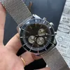 İzle Kuvars Hareketi Erkek Saatler 43mm Gündelik İş Kol Saati Tasarımcı Kol Saatleri Montre De Luxe