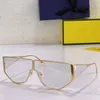 Fendisunglasses Новая весенняя модная металлическая маска в стиле мужские солнцезащитные очки Mens Women