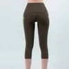 Custom Sport Women Fitness Running Yoga Pants 3 4 Quick Dry Elastic Push Up Leggings Workout Capris Tights Gym Trousers 220608