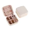 Jewelry Box Portable Travel Storage Boxes Organizer PU Leather Display Storage Case for Necklace Earrings Ring