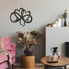 Double Infinity Heart Steel Wall Decor, Metal Heart Wall Sign