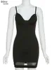 Sisterlinda Casual Sexy Mesh Bodycon Mini Dress Femmes Barboteuse Sans Manches Maigre Stretchy Deep V Neck Party Clubwear Tendance Outfit Y220413