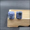 Stone 16mm Cylinder Big Hole Chakras Bead Charms Pendant Healing Reiki Rose Quartz Crystal för DIY Making Crafts Necklace Je Bdesybag Dhmnb