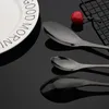 Conjuntos de talheres 2/4/6 Definir utensílios de aço espelho de aço preto talhery bife colher de colher 18/10 Cozinha de cozinha inoxidável