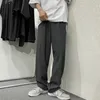 Hybskr Pantaloni da uomo in seta di ghiaccio estivo Pantaloni da uomo in tinta unita moda stile coreano Pantaloni da uomo in vita elastica con marchio Hip Hop 220521