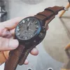 Смотреть мужчины большой циферблат спортивные часы кожаные ремешки негабаритные кварцевые запястья армия военные часы Relogios masculino hot