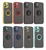 Frosted Metal Kickstand Phone Cases Matte Skin Back Cover Car Ring Holder Protector for iPhone 13 13pro max 12 12pro 11 11pro X Xs XR 7 7p 8 8plus