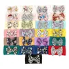 Baby flickor blommor bowknot pannband barn mjuk nylon elastiska hårband barn bandanas huvudband prinsessor hår tillbehör 25 färger