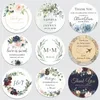 Personalized Round Circle Label StickersWaterproof153inch Custom Name Date Thank You Stickers for Bridal Shower Party Favors 220815
