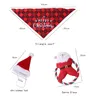 Nueva ropa para perros Suministros de Navidad Conjunto de trajes para mascotas Molar Cuerda de algodón Triángulo Toalla Decoración Ropa Juguete Combinación69641467998285