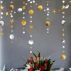 Decorazione per feste 13 piedi Scintillio d'oro Ghirlande di piccole stelle Glitter Appeso Luna Stelle Decorazioni Compleanno per bambini Baby Shower Ramadan EID PartyPa