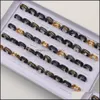 Band Rings Jewelry 20Pcs Cool Spinner Chain Stainless Steel Rotatable Ring For Women Men Party Gifts Mix Color Who Dh9Vc